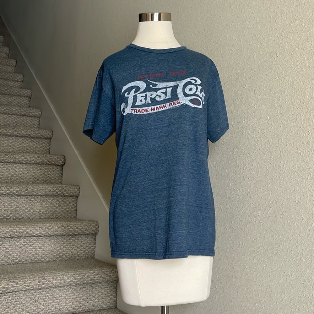 Pepsi Cola Sz M Heathered Gray “Get Busy Drink Pepsi Cola”T-Shirt